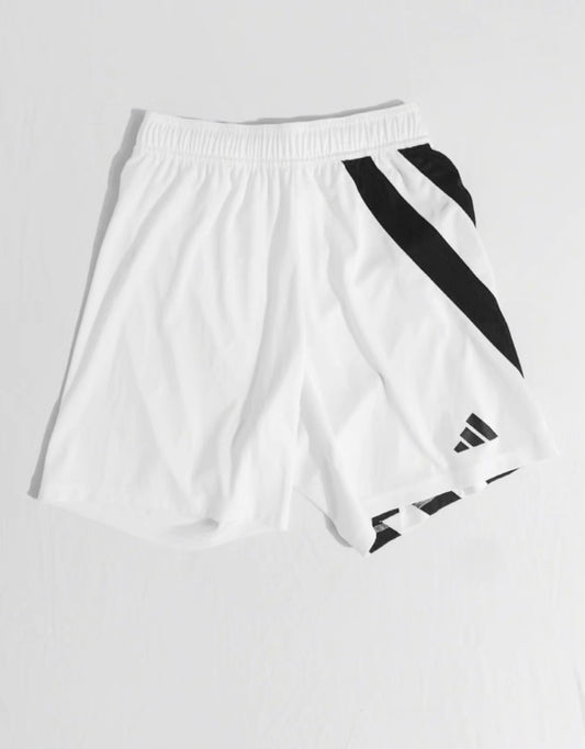 white adidas shorts